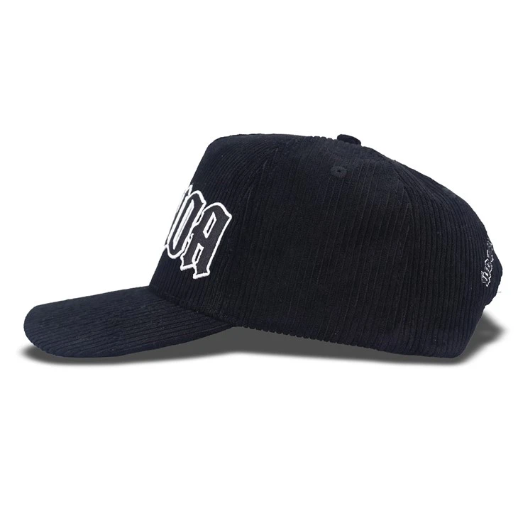 Black Corduroy Baseball Cap