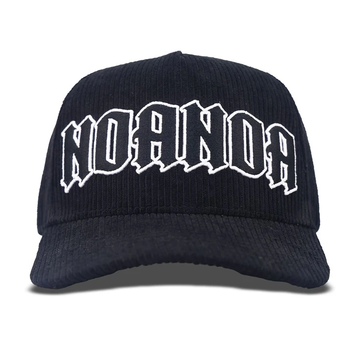 Black Corduroy Baseball Cap