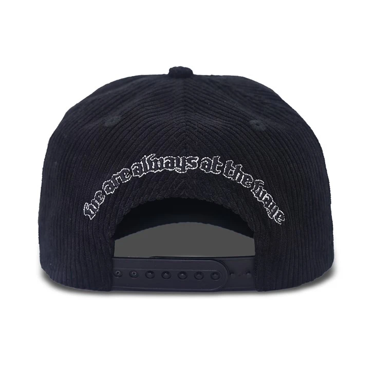 Black Corduroy Baseball Cap