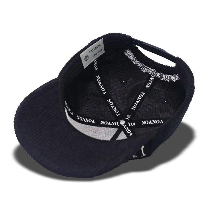 Black Corduroy Baseball Cap