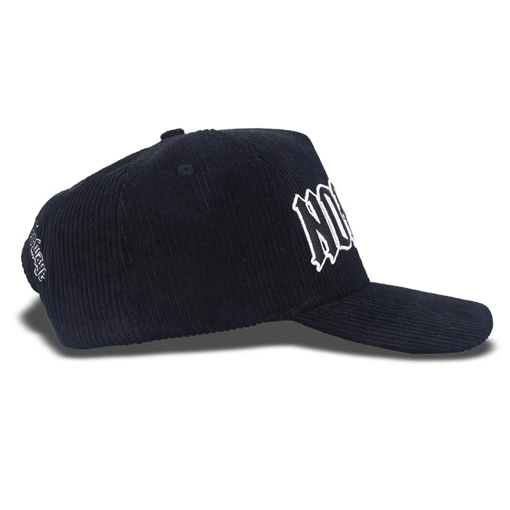 Black Corduroy Baseball Cap
