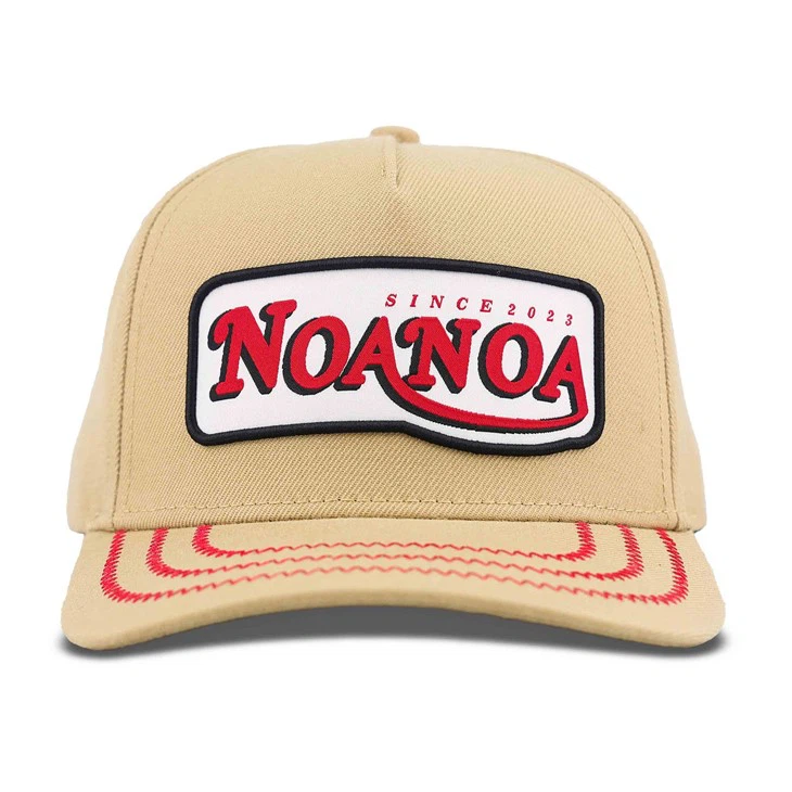Casual Style Woven Label Patch Khaki Baseball Cap