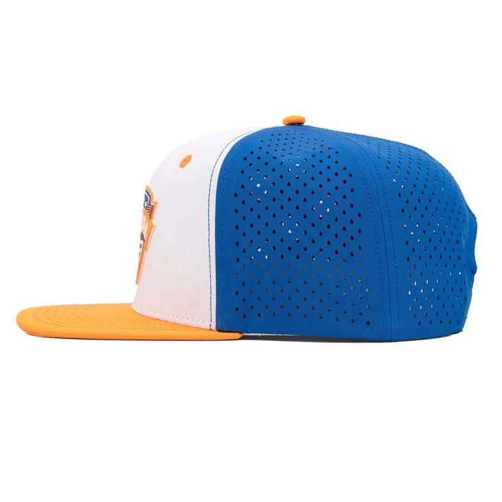 TCAP High Quality 100% Polyester Fabric Custom 3D Rubber Logo Snapback Cap Hats Waterproof Hat